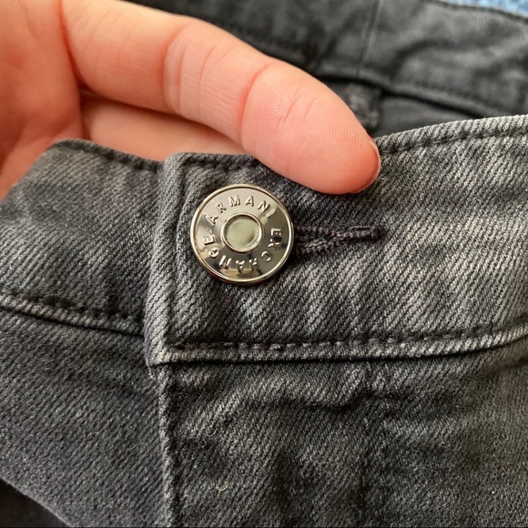 👖 ARMANI EXCHANGE SUPER SKINNY LIFT-UP BLACK WASHED DENIM SIDE FRINGE JE… - Picture 5 of 8